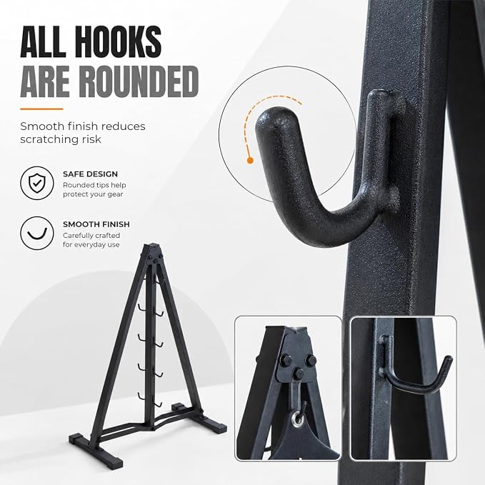 Cable Attachment Storage Rack, LAT Pulldown Bar Holder, Home Gym Organizer for Cable Handles and Attachments