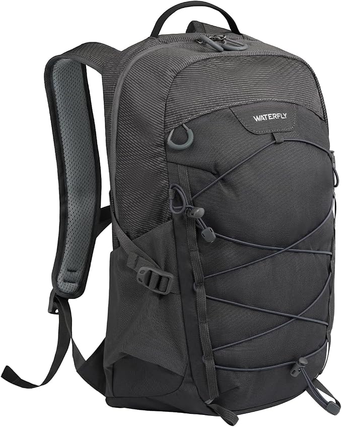 WATERFLY Small Lightweight Hiking Backpack: 20L Daypack for Women Men, Multi-Pocket, Breathable Back Panel with Chest Waist Strap, Outdoor Bag Pack for Travel Trekking Camping