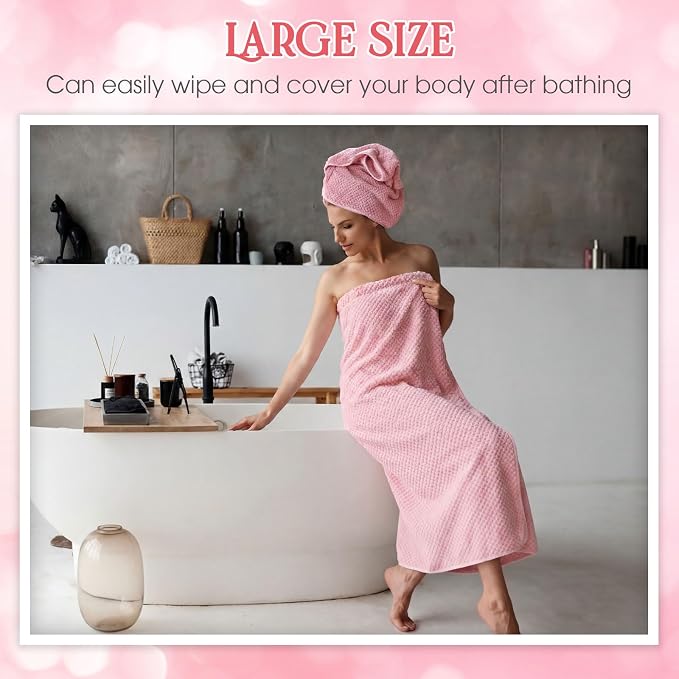 Peryiter Oversized Bath Towels Set of 6 for Adults 40x80 Inches Extra Large Bath Towel Sets Bathroom Sheets Jumbo Shower Towels Quick Dry Absorbent Soft Microfiber for Adults(Pink)