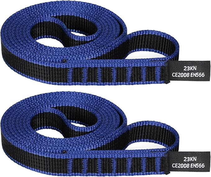 18mm Nylon Climbing Sling Runner 23KN CE2008/EN566 Certified - Webbing Straps for Outdoor Rock Climbing, Rappelling, Swing, Yoga Hammock etc