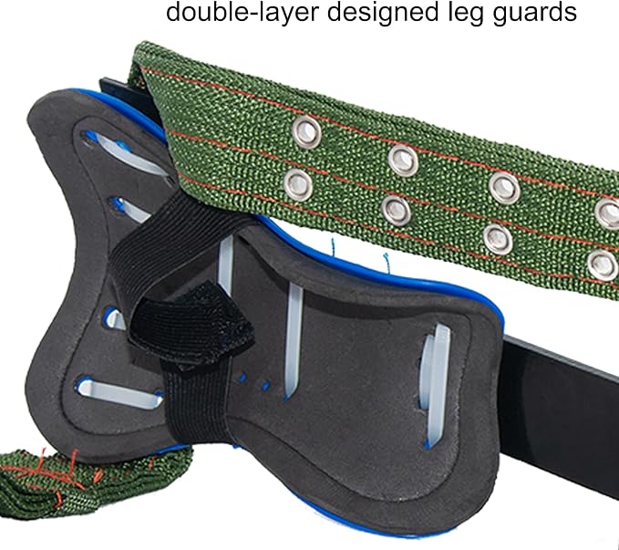 Litong 2 Pack Tree Climbing Gears, Adjustable Stainless Steel Spikes with Harness Belt, Non-Slip Pedal for Picking Fruit, Outdoor Sports (Unisex)