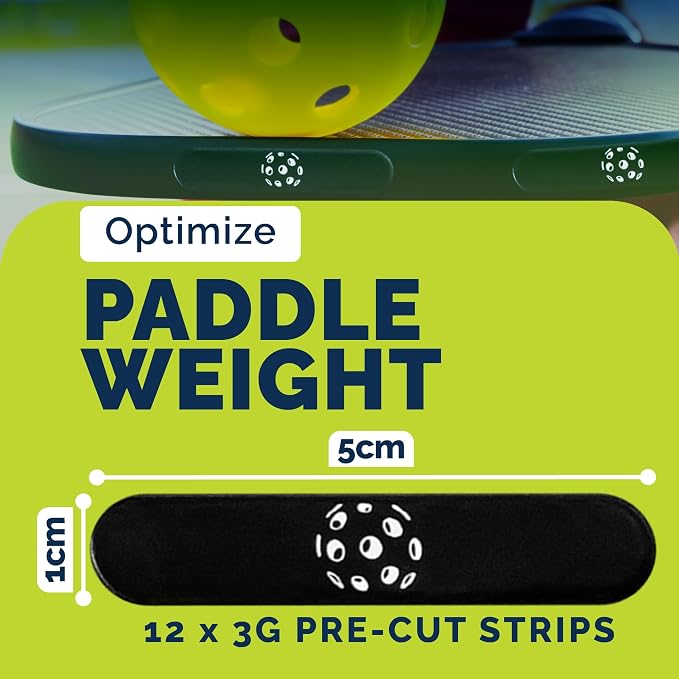 Lead Tape for Pickleball Paddles | Pre-Cut 3g Strips | Plastic-Coated, High-Performance Adhesive Weights