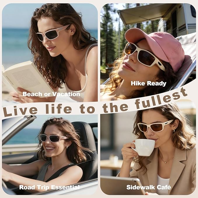 Missfive 2-Pack Bifocal Sunglasses with Readers Built In Sporty Upgraded Wrap Frame, UV400 Protection Driving & Reading Glasses for Outdoor +1.25 (Soft-Tone)