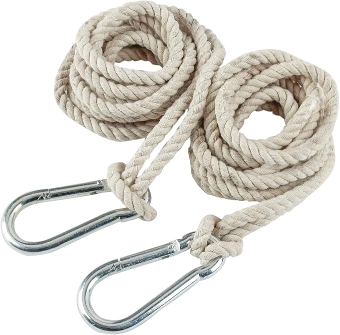 INNO STAGE Hammock Tree Straps Extra Long - 2 Pack Tree Swing Hanging Straps Hammock Rope 16.4ft Each with Heavy Duty Carabiner Hooks Kit for Camping Trip Playground Outdoor