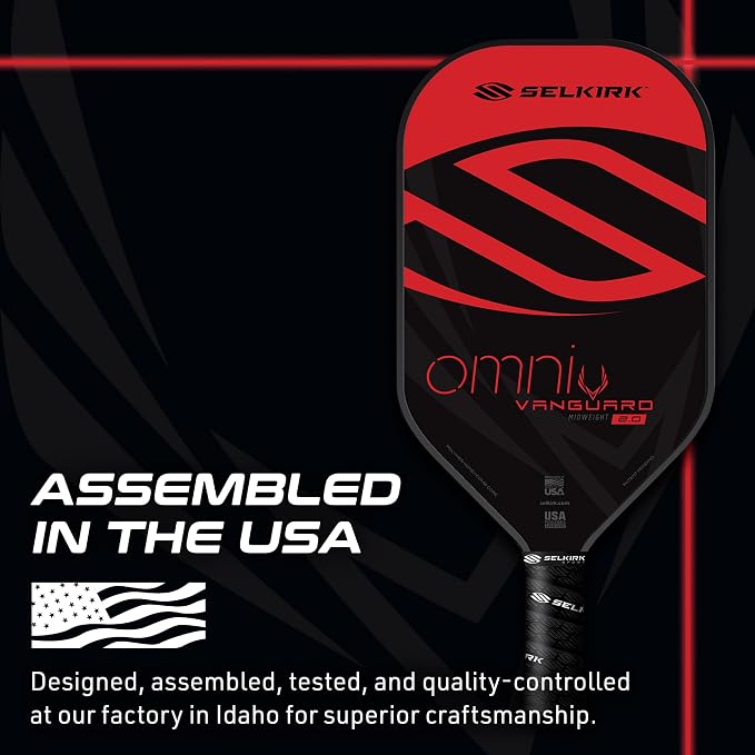 Selkirk Sport Vanguard Hybrid Pickleball Paddle | Carbon Fiber Pickleball Paddle with a Polypropylene X5 Core | Pickleball Rackets