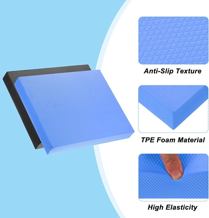 PATIKIL Balance Pad, Non-Slip TPE Foam Pad Cushion Exercise Yoga Mat Knee Pads for Fitness Stability Core Training Stretching