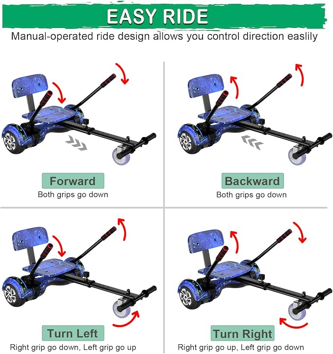 CBD Scooter with Corlorful LED Lights,6.5" Wheels, Dual 300W Motor Scooter for Kids Girls Boys Adults, All Ages