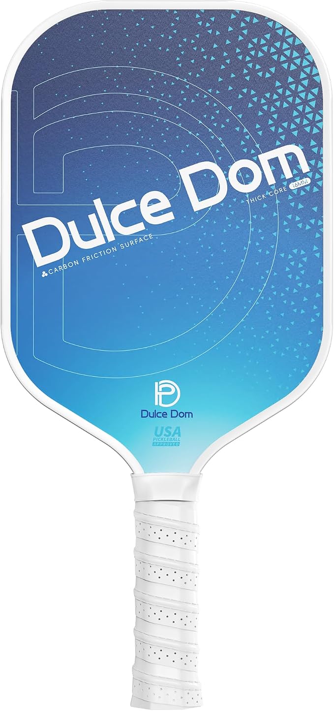 Dulce DOM Pickleball Paddles Set of 2/4 - USAPA Approved, 4 Indoor Outdoor Pickleball Balls, Fiberglass Surface Paddle Racket with Cover Bag, Ideal Training Equipment Gift for Men & Women