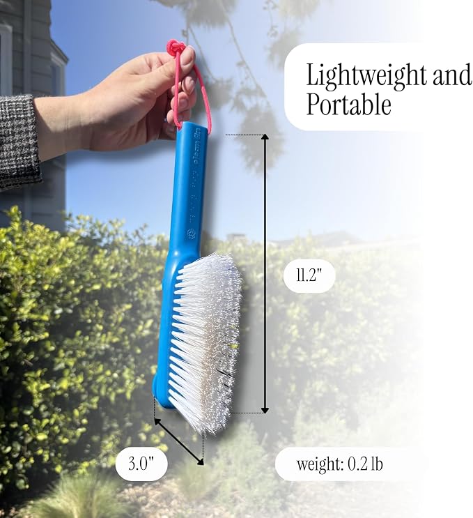 LISS The Clean Fin, Surfboard Fin Removal and Installation Tool, Sand Brush Remover for Beach, Bristle Brush with Leash String Included, Wax Remover & Scraper, Bottle Opener, Beach Accessorie (Red)