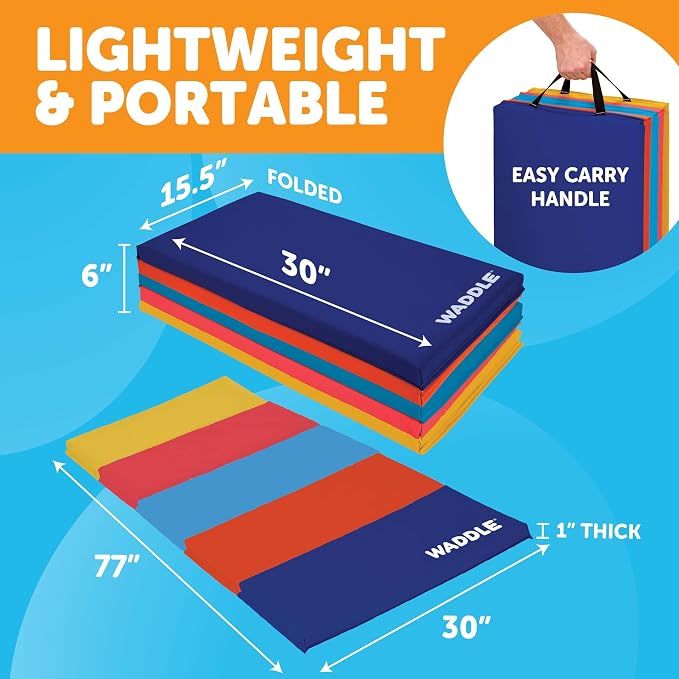 WADDLE Tumble Mat for Kids Gymnastics, Training, Home Exercise