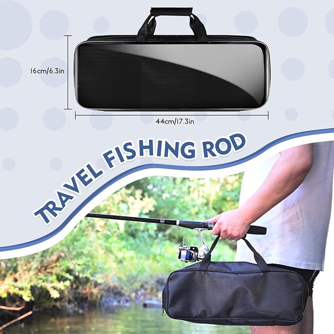 Telescopic Fishing Rod and Reel Combo, 2PCS 5.9FT Collapsible Fishing Pole Set with Pre-Loaded Spinning Reel Lures and Carrier Bag, Saltwater Freshwater Fishing Gear for Adults