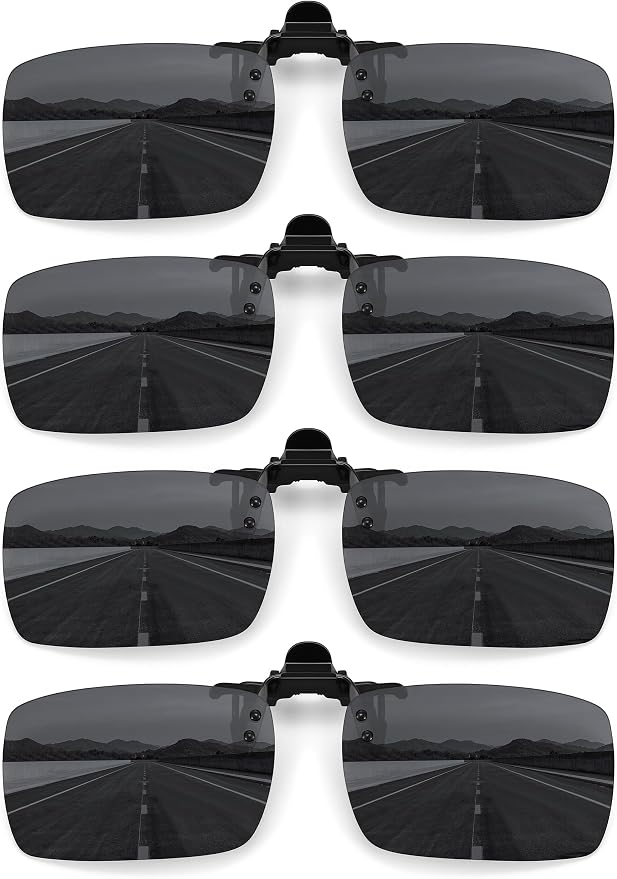 STORYCOAST Clip On Sunglasses for Men Women Polarized Fit Over Prescription Glasses Sports Fishing Driving