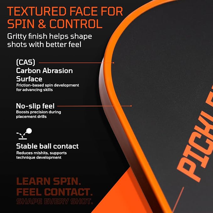 PicklePro Pickleball Paddles with Cover – Lightweight Fiberglass Pickleball Paddle for Kids, Youth & Beginners, Cushioned Grip, 13mm Honeycomb Core, Indoor & Outdoor Racket, USAP Approved