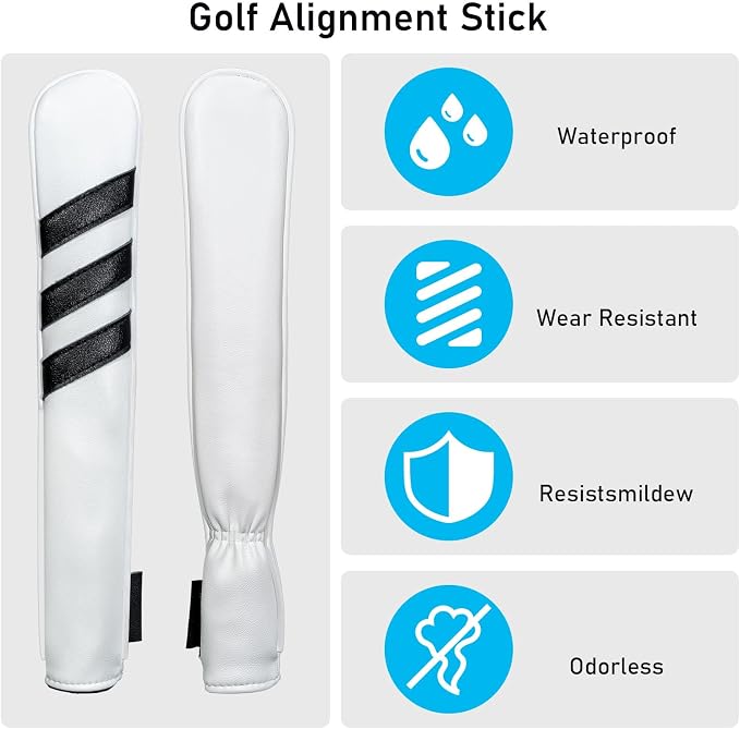 Golf Club Head Covers - 4pcs or 1pc Golf Accessories Club Covers Set for Woods and Driver Fairway Hybrids with Interchangeable Tags