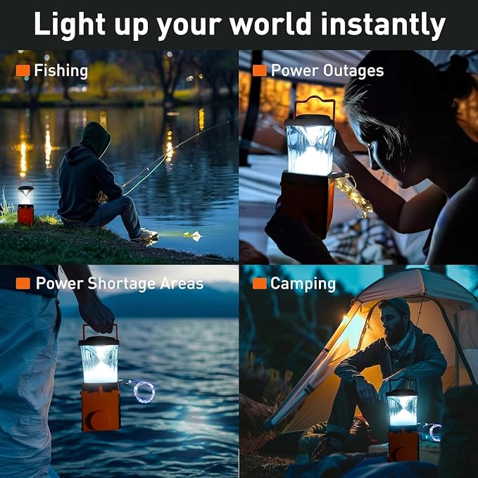 Environmentally Conscious Lighting, Saltwater Camping Lantern - Survival & Emergency Outdoor Ligh Simply add Salt Water to Activate The Light. It's that Easy