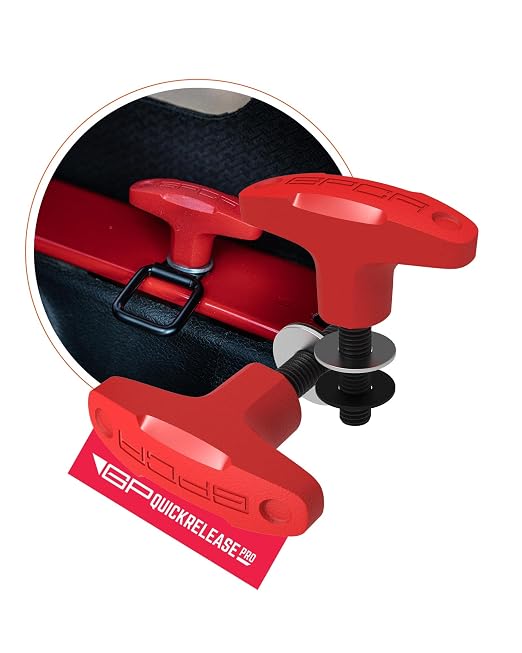 GPCA - GP Anchor, Quick-Release Tie Down Anchor Thumbscrew, Bolts Set for Fast Jeep Top Removal Lift, Easy-to-Install Truck Tie Downs, Jeep Wrangler Accessories for 4xe, JL, TJ and YJ, Red, 6 Packs