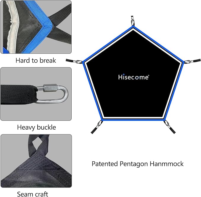 Climbing Dome Hammock with Light, Accessory for Climbing Dome, fits 10 x 5 ft Climbing Dome, with Light Canopy Bearing 300 LBS. (Hammock only, Batteries×6)