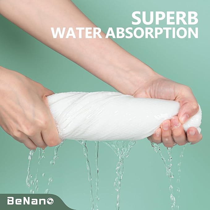Benano Premium Compressed Towel Tablets Disposable Towel 55.1 in x 27.5 in Large Bath Towel Travel Towel Reusable for Hotel Camping Mountaineering Sports Hiking Beach Swimming Vacation (20 Pack)