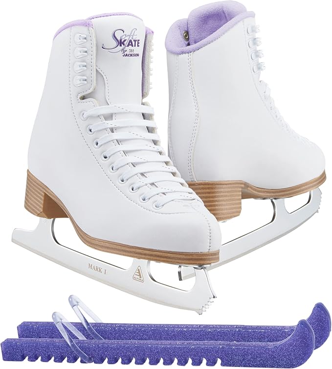 Jackson Classic Model 380/381 Figure Ice Skates for Women and Girls Bundle with Skate Guards Just Launched 2023