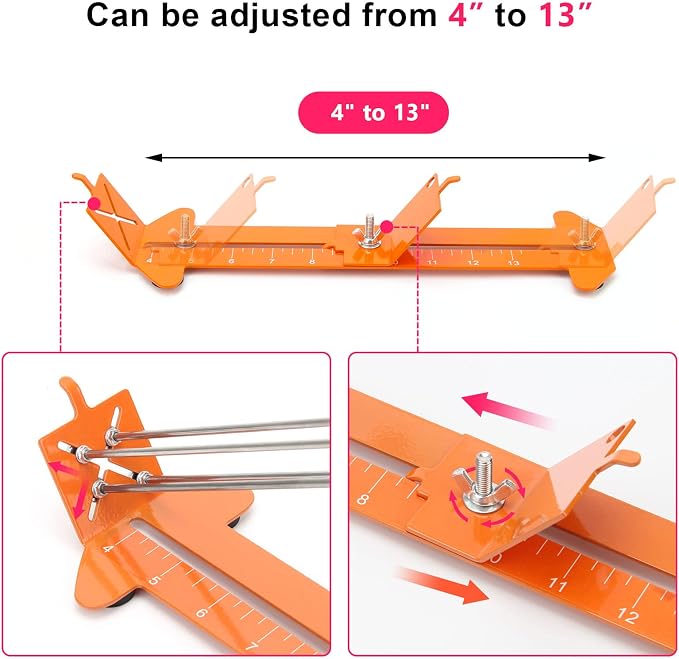 Catcan 2 in 1 Paracord Bracelet Making Kit, Paracord Jigs and Tools, Adjustable Length DIY Craft Monkey Fist Jig Tools 4" to 13" with Free Cord and Buckles