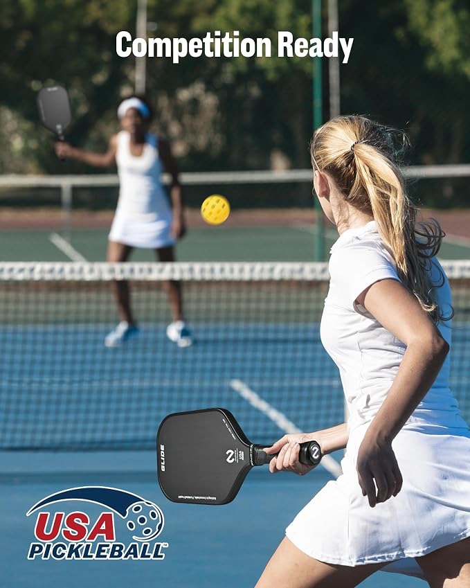 niupipo Pickleball Paddles Set of 2/4/1, USAPA Approved Carbon Fiber & Fiberglass Hybrid, Easy Power, Polypropylene Honeycomb Core, Cushioned 4.72" Grip, Bag/Cover, Pickleball Paddle Set for Men Women