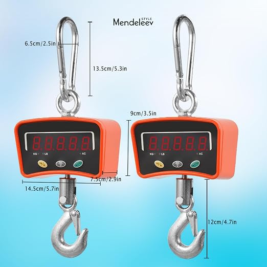 Hanging Scale Handheld 2200lb/1000Kg Crane Scale Luggage Scale