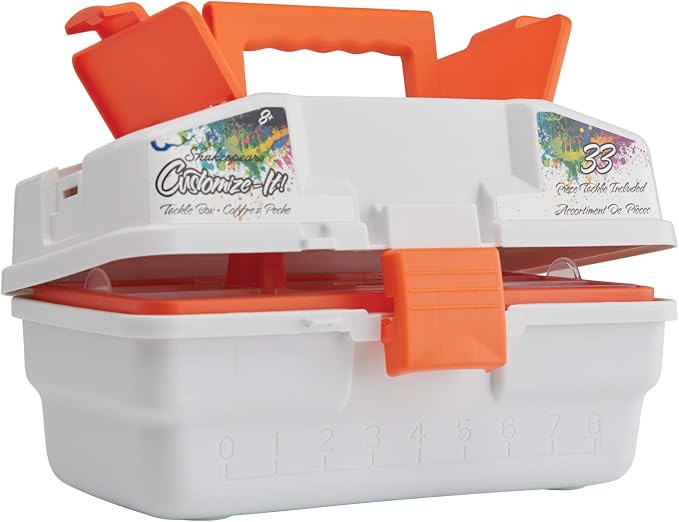 Shakespeare Customize-It Tackle Box, Kids Tackle Box with Tackle Included