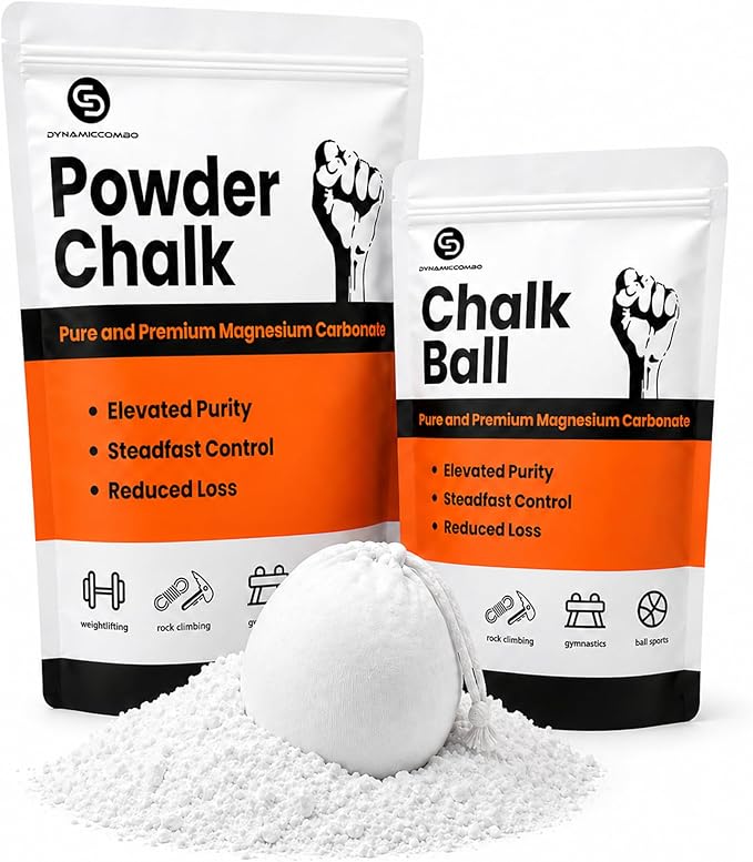 Chalk Ball | Refillable Chalk Sock for Climbing, Gymnastics & Gym Workouts | Storage Pouch Included