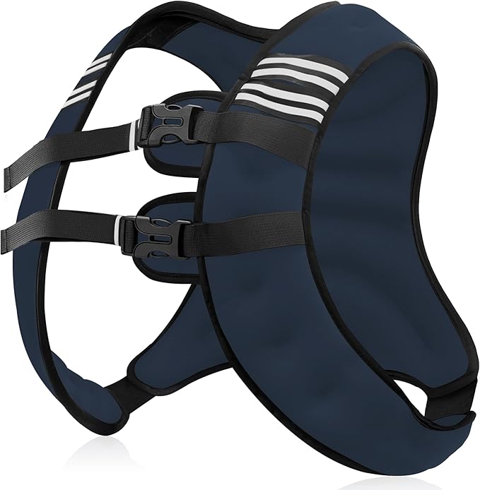 NATURELUX Weighted Vest Men or Women - 5/10/15/20/25/30lbs Weights with Reflective Stripe, Weighted Vest for Workout Equipment for Strength Training Running - Walking Weight Loss