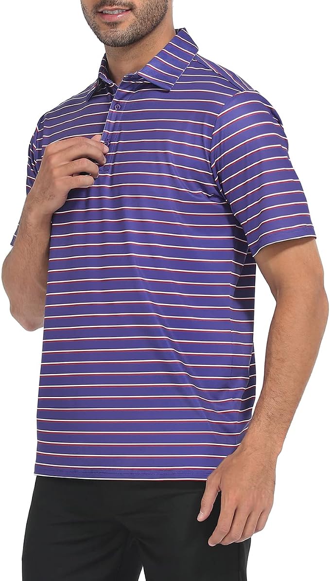 LRD Golf Shirts for Men UPF 50 Moisture Wicking Short Sleeve Polo Shirt