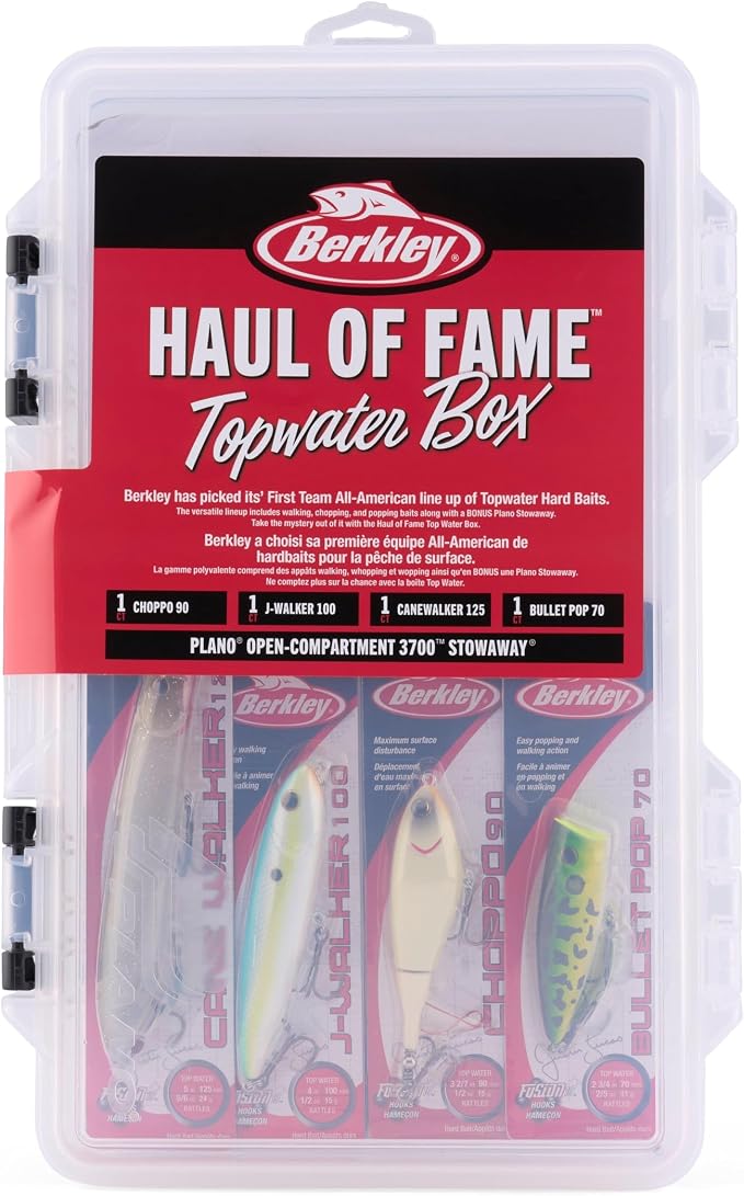 Berkley Choppo Topwater Fishing Lure, Ghost White, Size 105, Cupped Propeller Tail for Balance of Sound and Spray, Equipped with Sharp Fusion19TM Hook