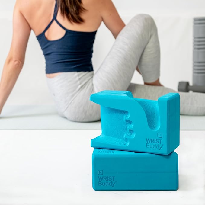 WRISTBuddy® Yoga Blocks 2-Pack (Left + Right) — Ergonomic, Hand-Shaped EVA Blocks for Wrist Relief & Better Grip | Doctor-Designed Support for Yoga, Pilates, Handstands, Push-Ups & Rehab