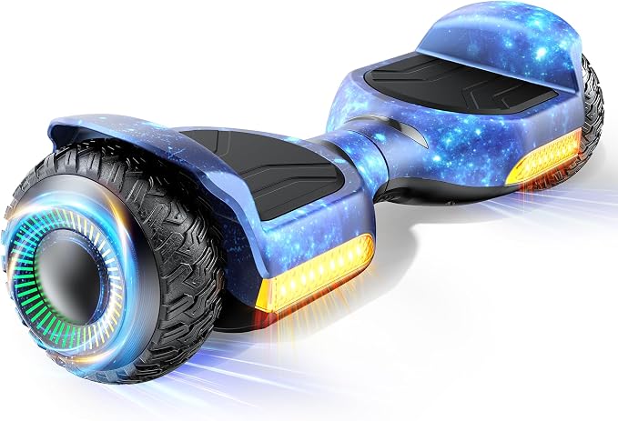 Gyroor Self Balancing Scooter New G13 All Terrain Balancing Scooter with LED Lights, Self Balancing Off Road with Bluetooth for Kids ages 6-12 and Adults-Galaxy Blue
