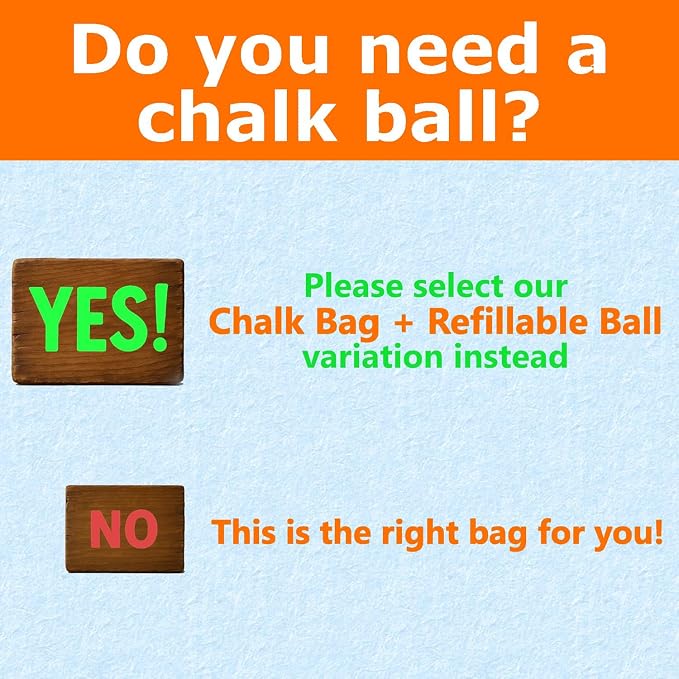 Chalk Bag + Ball for Rock Climbing, Bouldering, Top Rope | Climb On