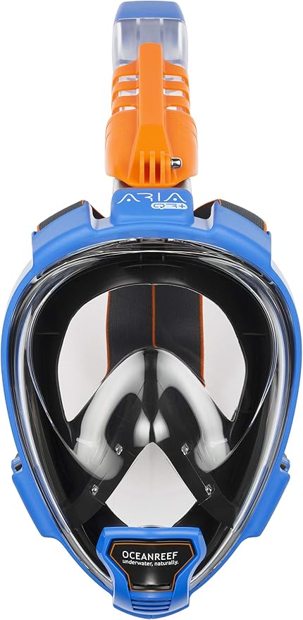 OCEAN REEF - Aria QR + Quick Release Snorkeling Mask - Full Face Snorkeling Mask - 180 Degree Underwater Vision - 8 Colours and 4 Sizes