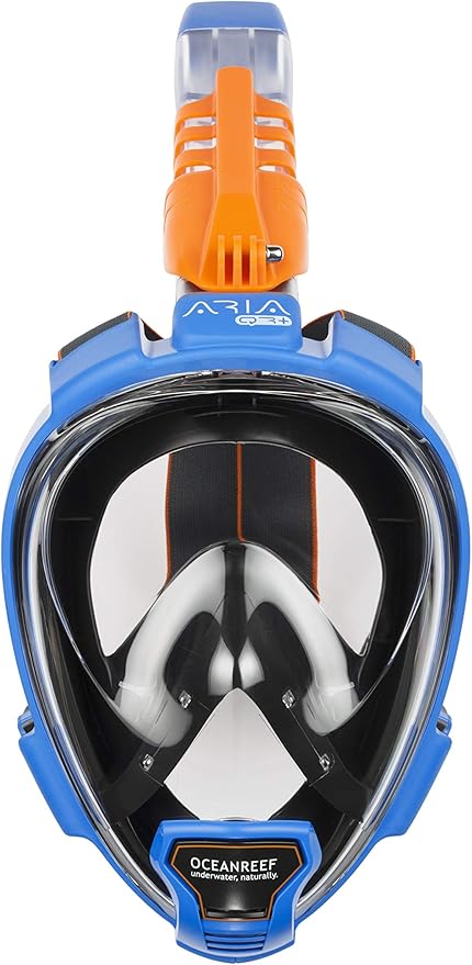 OCEAN REEF - Aria QR + Quick Release Snorkeling Mask - Full Face Snorkeling Mask - 180 Degree Underwater Vision - 8 Colours and 4 Sizes
