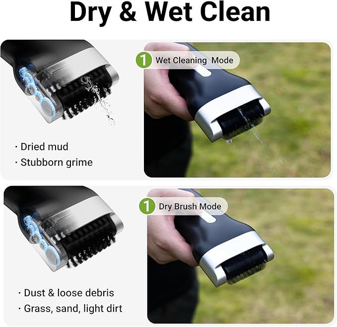 Electric Golf Club Cleaner Brush with Water,Portable Golf Brush and Groove Cleaner,800RPM Motor,60ml Tank,Type-C Rechargeable,Quick-Replace Nylon Brush Head,Golf Accessories for Men,Golf Gifts