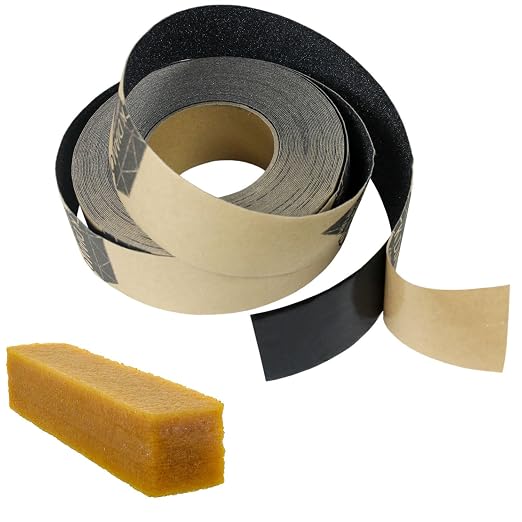 Black Diamond Self Adhesive Grip Tape - Anti Slip Traction Tape - Non Skid Tape - Anti Slip Tape Grippy Strips for Stairs, Ramps, Boat Grip 2" x 60' Black with Cleaning Stick