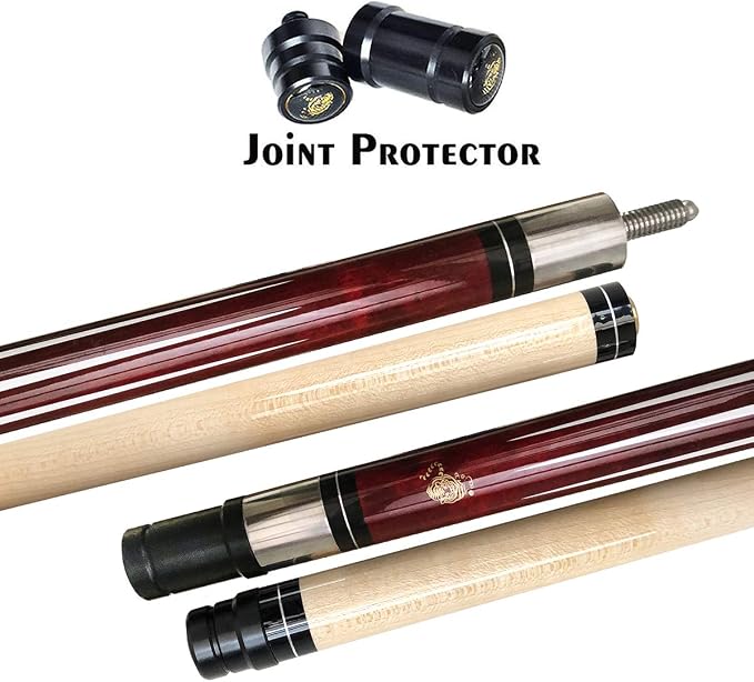 Tai ba cues Pool cue Stick, 13mm Multilayer Leather Tip, 58", Linen Wrap, Hardwood Canadian Maple Professional Billiard Pool Cue Stick 19-21 Oz (Selectable)