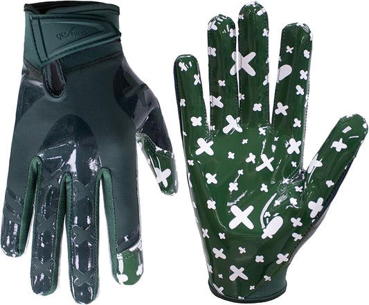 Football Gloves for Youth and Adult Men,Sticky Adhesive Palms Receiver Gloves,Grip Boost Flag Football Accessories Gifts for Family and Friends