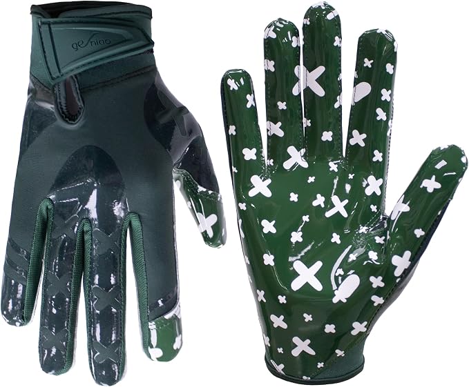 Football Gloves for Youth and Adult Men,Sticky Adhesive Palms Receiver Gloves,Grip Boost Flag Football Accessories Gifts for Family and Friends