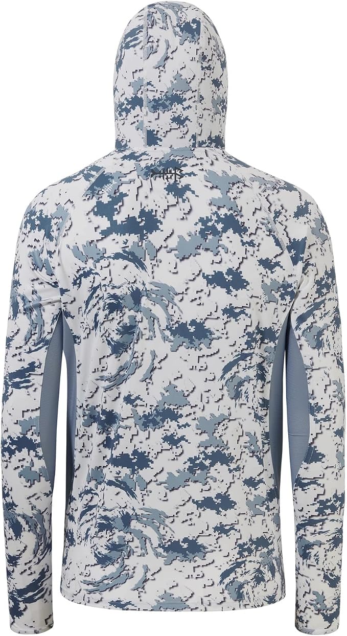 BASSDASH Men's UPF 50+ Camo Long Sleeve Hunting Fishing Hoodie Shirt