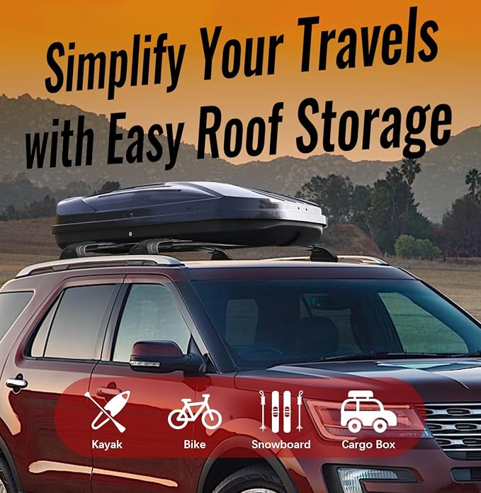 300lbs Roof Rack Cross Bars Compatible with Ford Expedition/Max 2018-2026 & Lincoln Navigator 2018-2024, Aluminum Roof Rails Crossbars Cargo Carrier Luggage (not for 2025 2026 Navigator)