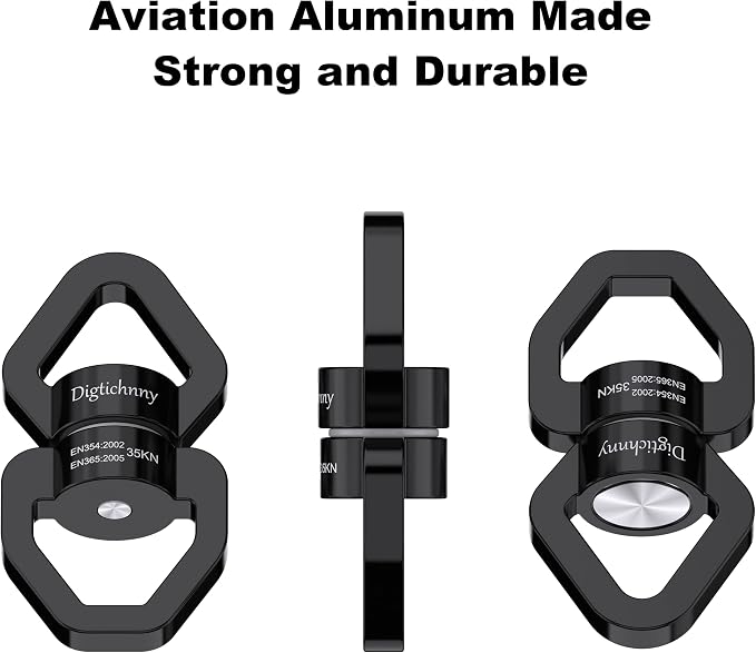Swivel Hook for Swing, Safety Swing Swivel with 2 Carabiners, Rotational Device Swing Spinner for Web Tree Tire Rope Swing, Aerial Dance, Children’s Swing, Hanging Hammock
