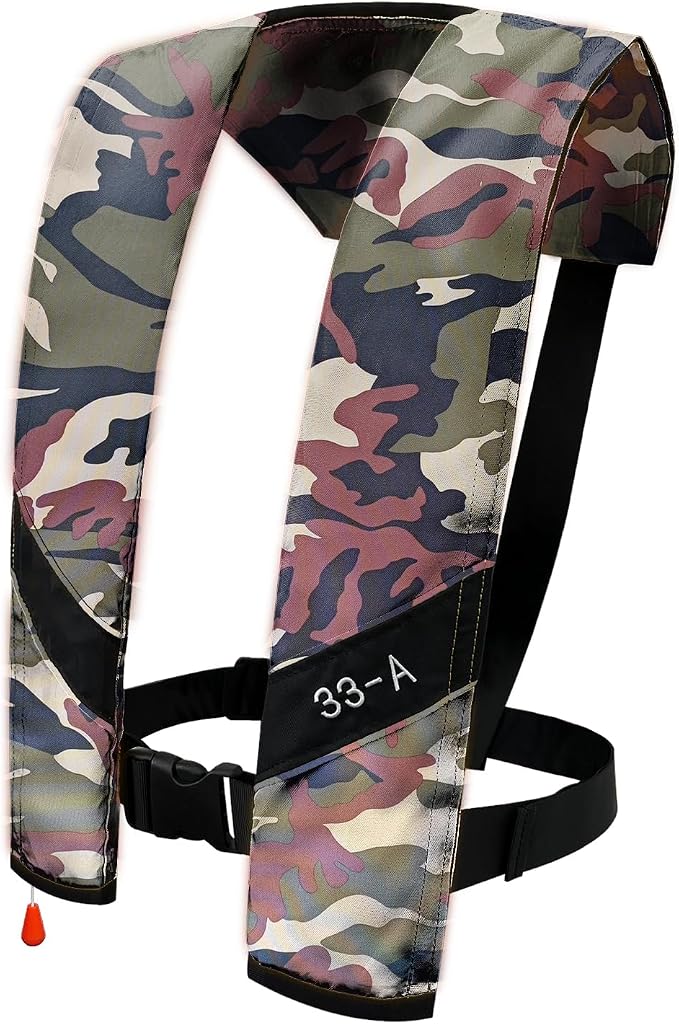 Automatic Inflatable Life Jacket|Life Vest for Adults|PFD Low Profile|Supports up to 330 lbs