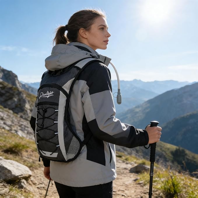 Runlight Lightweight Hydration Backpack,Running Vest for Women Men with 1.5L Water Bladder, Hydro Water Daypack for Running,Hiking,Cycling,Climbing,Biking