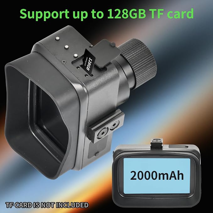Archery Night Vision Bow Sight - 4K Night Vision Digital Crosshair Monocular Scope with Rechargeable Battery for Compound Bow Crossbow 5X Digital Zoom, Adaptable Right or Left Handed Mount