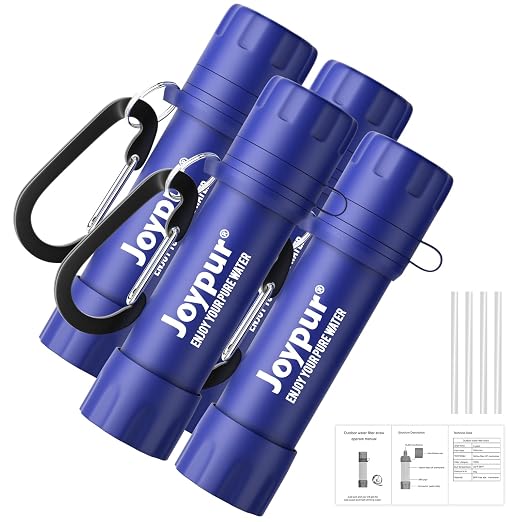 Water Filter Straw, Portable Personal Water Filtration System, Emergency Survival Water Purifier for Camping, Hiking, Backpacking, Travel, Family Outdoor Activities and Emergency Preparedness