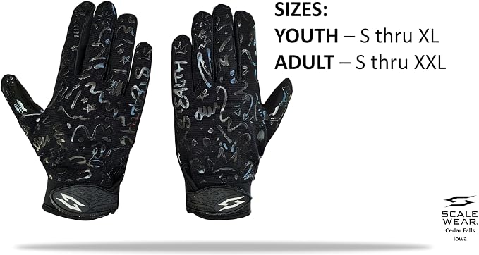 Just for You Momma Football Receiver Gloves - Black White Battle College Lineman Football Gloves Adult Youth Men’s Small to XXL Sizes Money