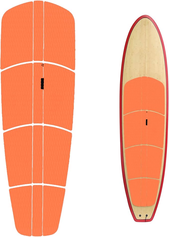 Abahub 12 Piece Surf SUP Deck Traction Pad Premium EVA with Tail Kicker for Paddleboard Longboard Surfboard Black/Blue/Gray/Navy Blue/Orange/White